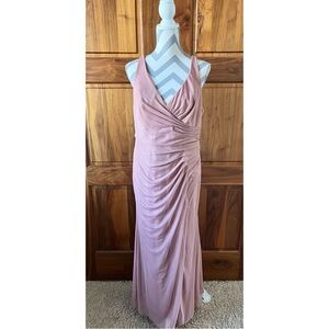 Azazie Pink Asymmetrical Ruched Dress